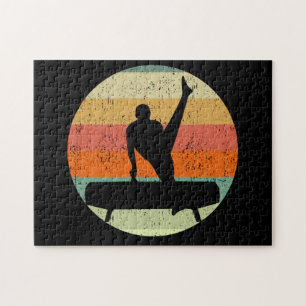 Manar Gymnastics Male on Pommel Horse Sunset Pussel