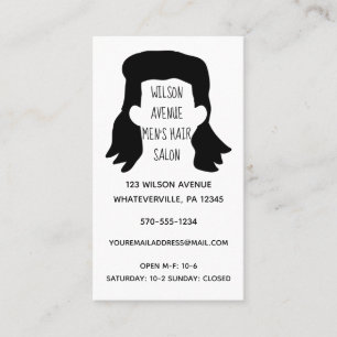 Manar Hair Salon Barber Hipster Mullet Visitkort