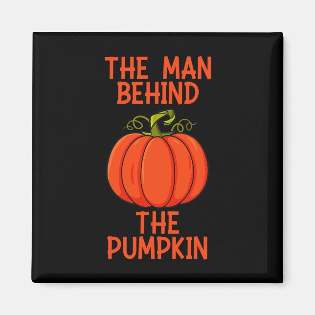 Manar Halloween mannen bakom pumpen Magnet (Framsidan)