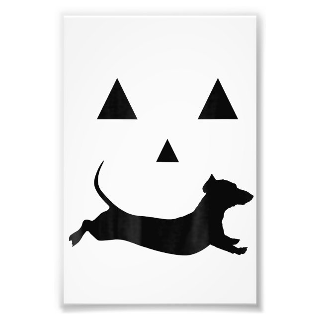 Manar Halloween Pumpkin Dachshund Jack-O-Lantern C Fototryck (Framsidan)