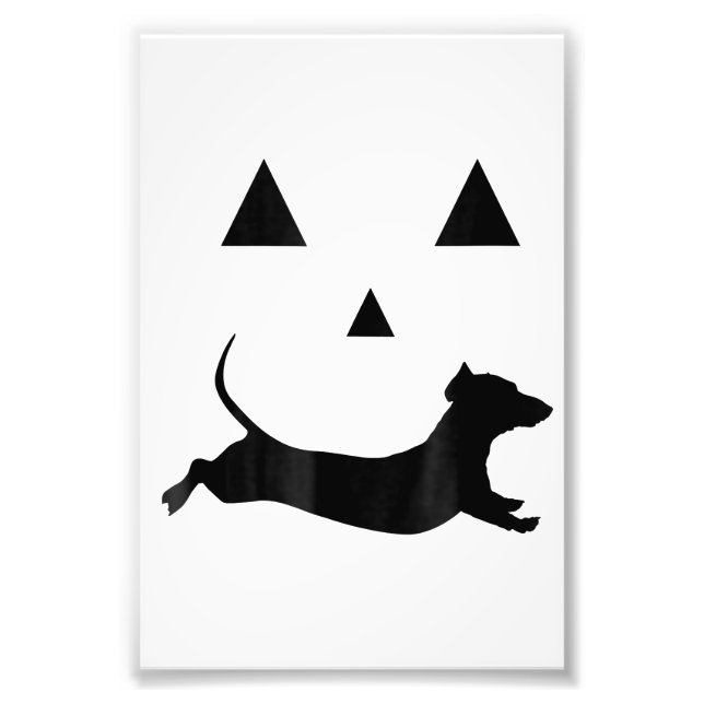 Manar Halloween Pumpkin Dachshund Jack-O-Lantern C Fototryck (Framsidan)