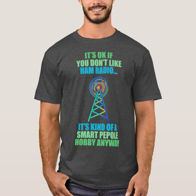 Manar Ham Radio Operator Amateur Smart People T Shirt (Framsida)