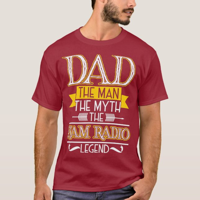 Manar Ham Radio Pappa's Gifts for Pappor - Far T Shirt (Framsida)