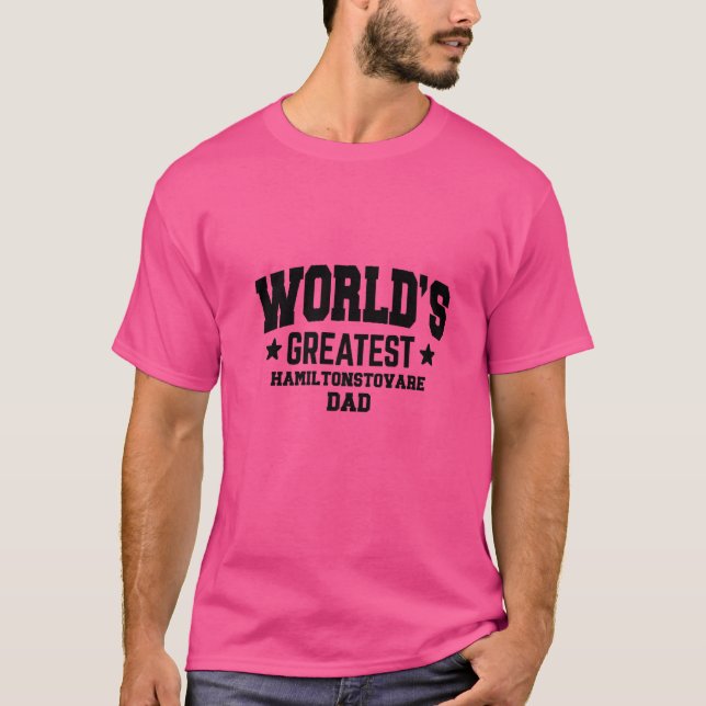 Manar Hamiltonstovare Hund Pappa T Shirt (Framsida)