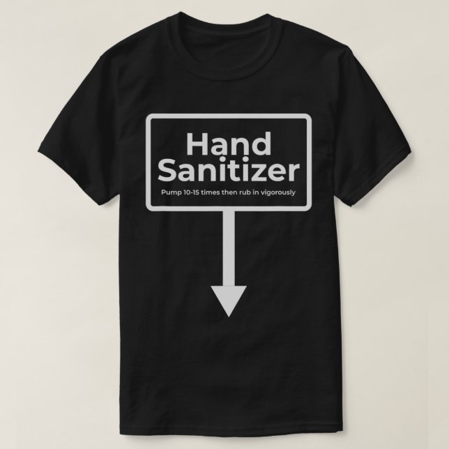 Manar Hand Sanitizer Funny Vuxen humor jul T Shirt (Design framsida)