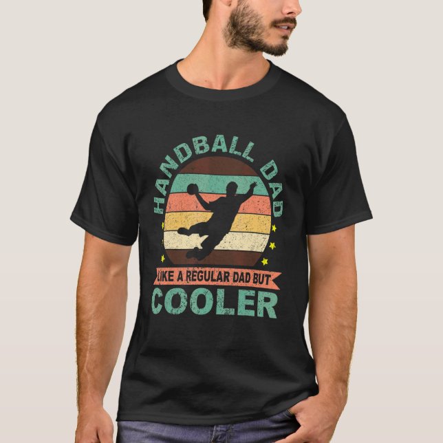 Manar Handball Pappa-jump Shot Boll-dragteknik T Shirt (Framsida)