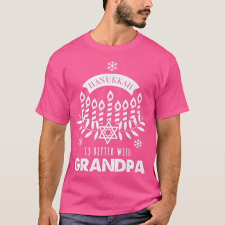 Manar Hanukkah är bättre med Grandpa Matching Fami T Shirt