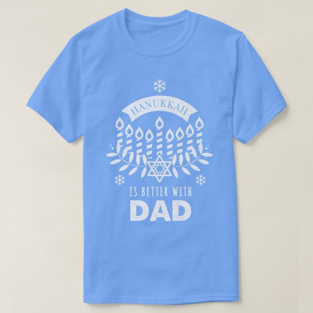 Manar Hanukkah är bättre med Pappa matchande famil T Shirt (Design framsida)