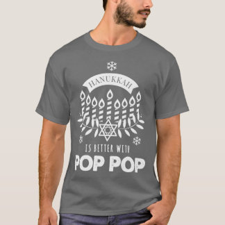 Manar Hanukkah är bättre med Pop Pop Matching Fami T Shirt