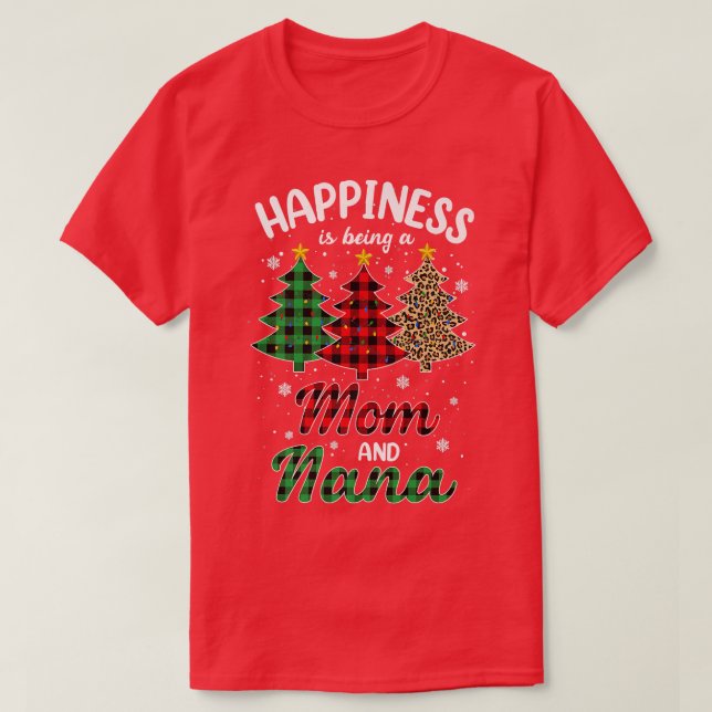 Manar Happity är Mamma och Memaw Leopard Ch T Shirt (Design framsida)