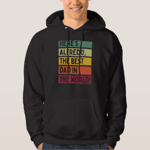 Manar Här är Alfredo den bästa Pappan i världen Hoodie