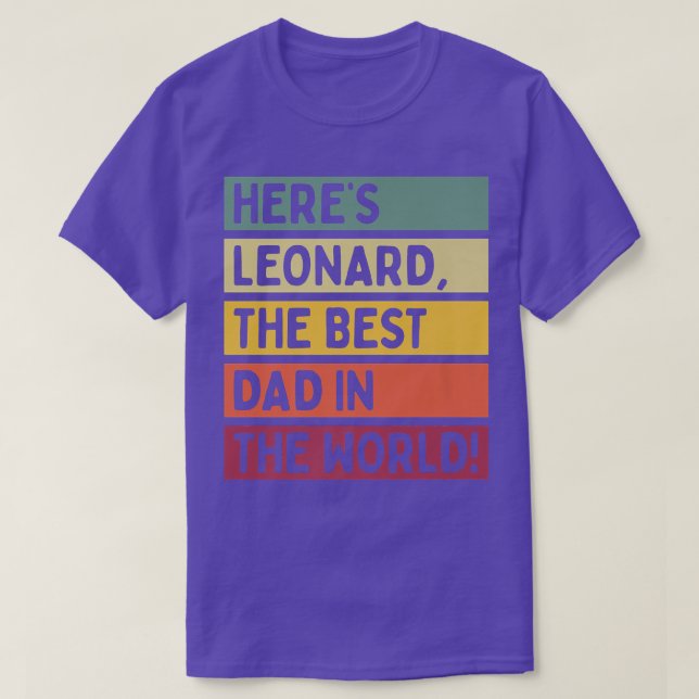 Manar här är Leonard den bästa Pappan i världen T Shirt (Design framsida)