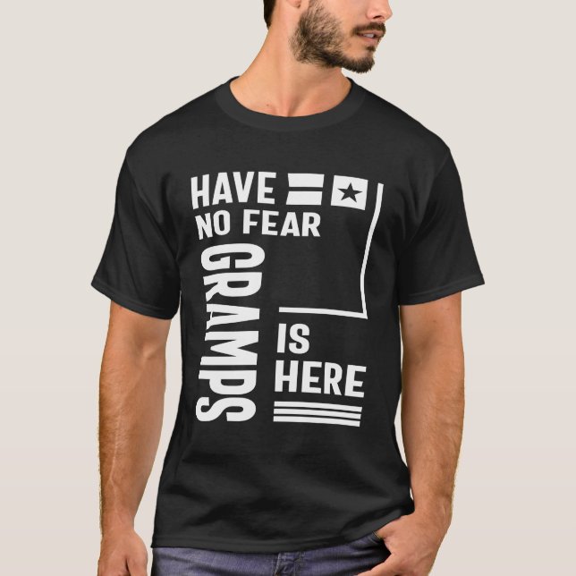 Manar har inga skrämselgramper här morfar Gift T Shirt (Framsida)