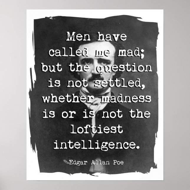 Manar har kallat mig Mad Poe-citat Poster (Framsidan)