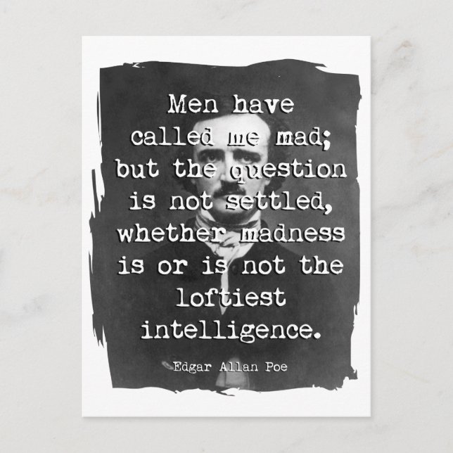 Manar har kallat mig Mad Poe-citat Vykort (Framsida)