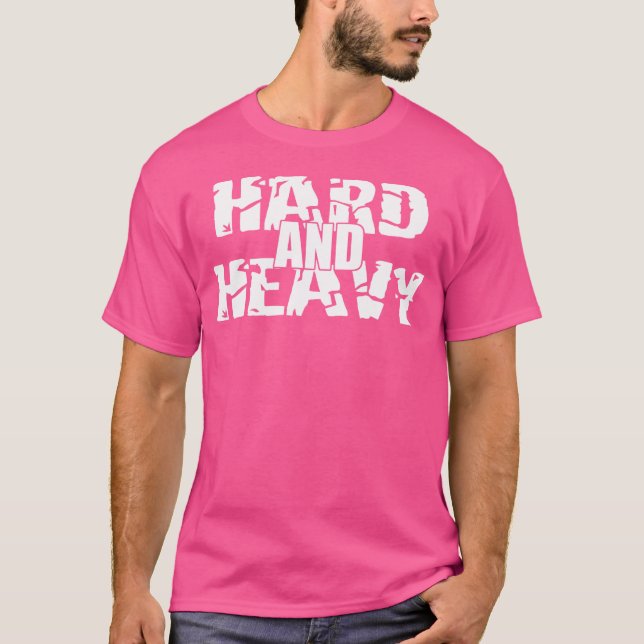 Manar hard and Heavy Gym Fitness Workout Bodybuild T Shirt (Framsida)