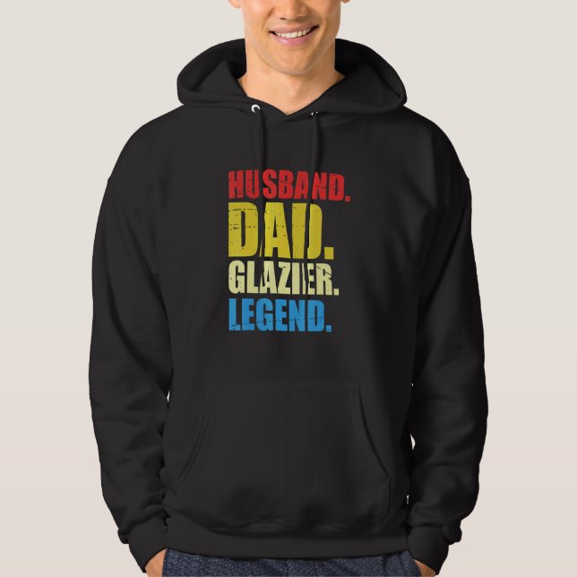 Manar Hardworking Glazier Fars dag Glass Fitter W Hoodie (Framsida)