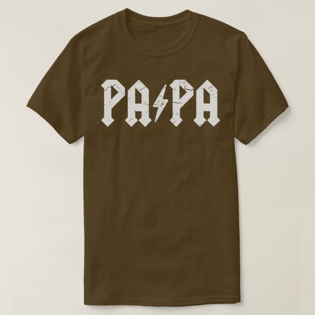 Manar hårt blixt Sten Pappa Pappa Blixt bolt T Shirt (Design framsida)