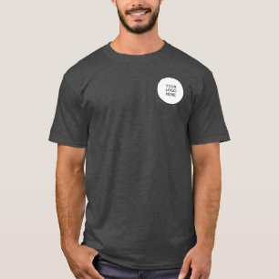 Manar Heather Grått  för Front Print Business Logo T Shirt