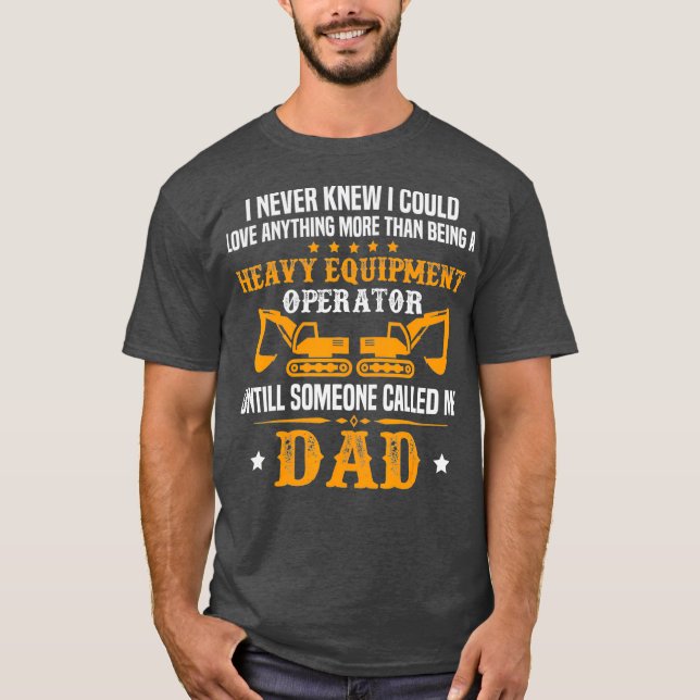 Manar Heavy Equipment Operator Pappa Excavator Gif T Shirt (Framsida)
