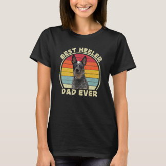 Manar Heeler Pappa För manar Retro Blue Australian T Shirt