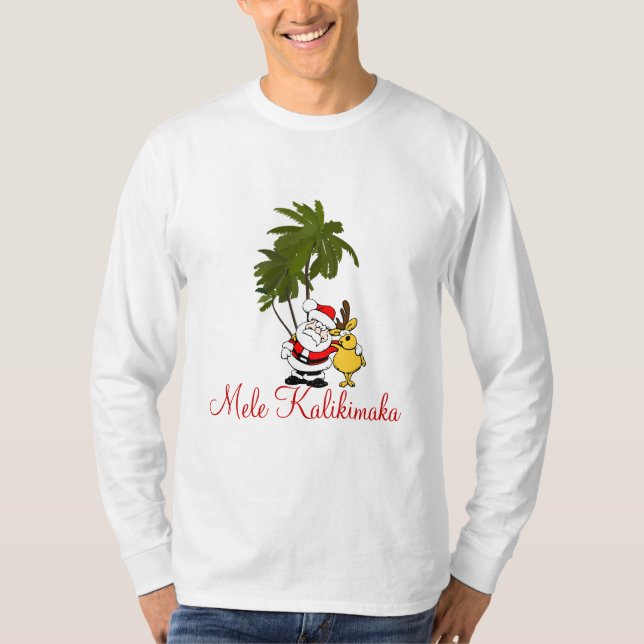 Manar Helgdag Shirt-Mele Kalikimaka/God jul Tröja (Framsida)