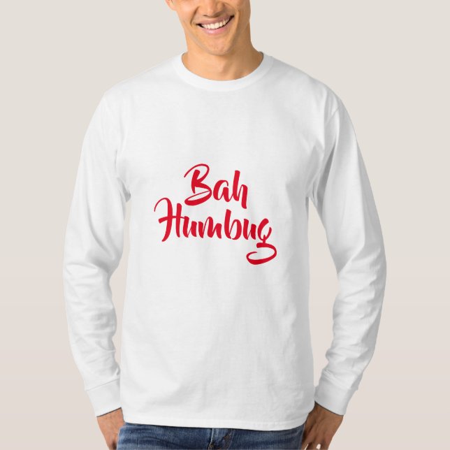 Manar Helgdag T-Shirt Bah Humbug (Framsida)