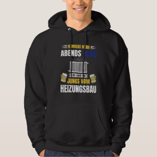 Manar Helikopter morgon Tired till kvällen Blue Fu Hoodie