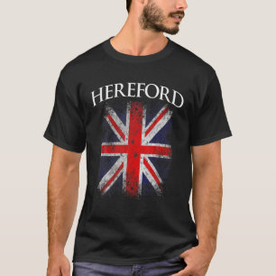 Manar Hereford Vintage Retro British Flagga Funny T Shirt