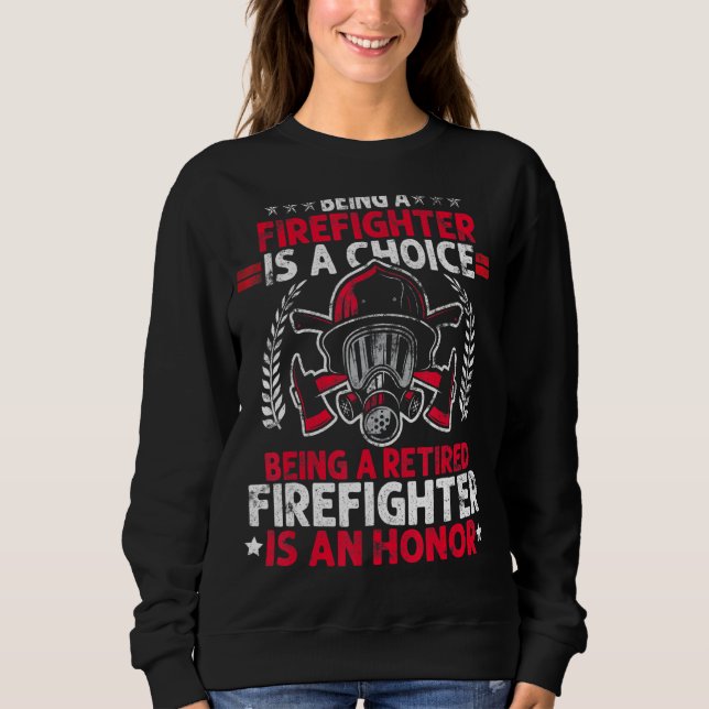 Manar Heroic Fireman Idea Retrött Firefighter T Shirt (Framsida)