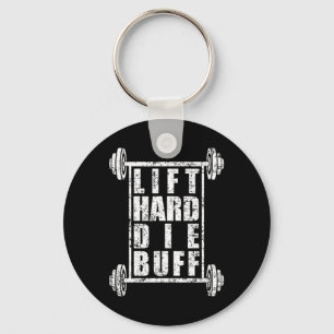 Manar Hiss Hard Die Buff Workout Bodybuilding Gym Nyckelring