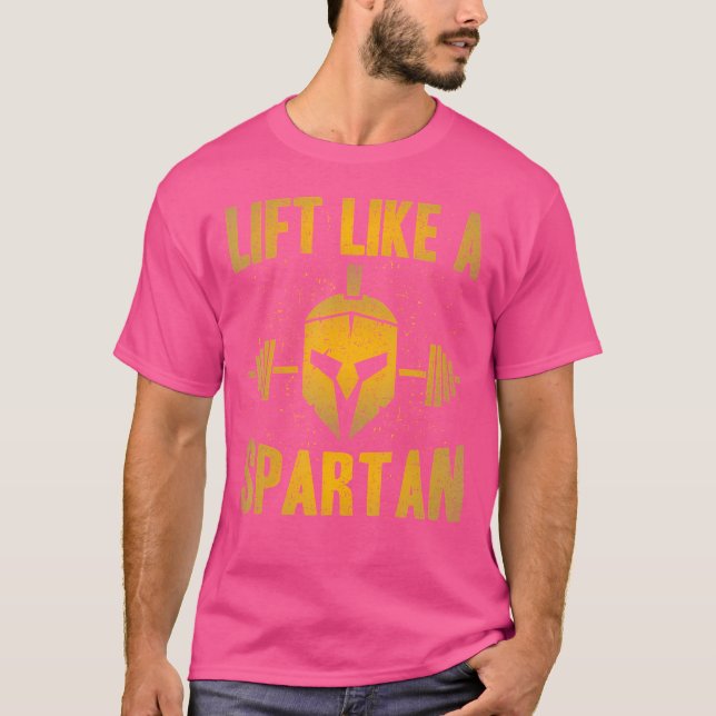 Manar Hiss som en lyftgam för Spartan Shirt-vikt T Shirt (Framsida)