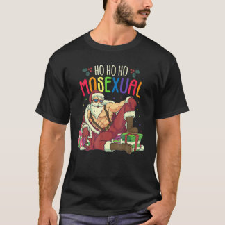 Manar Ho Ho Ho Mosexual Gay Santa LGBT T Shirt