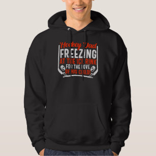 Manar Hockey Pappa fryser på isrossen Hoodie