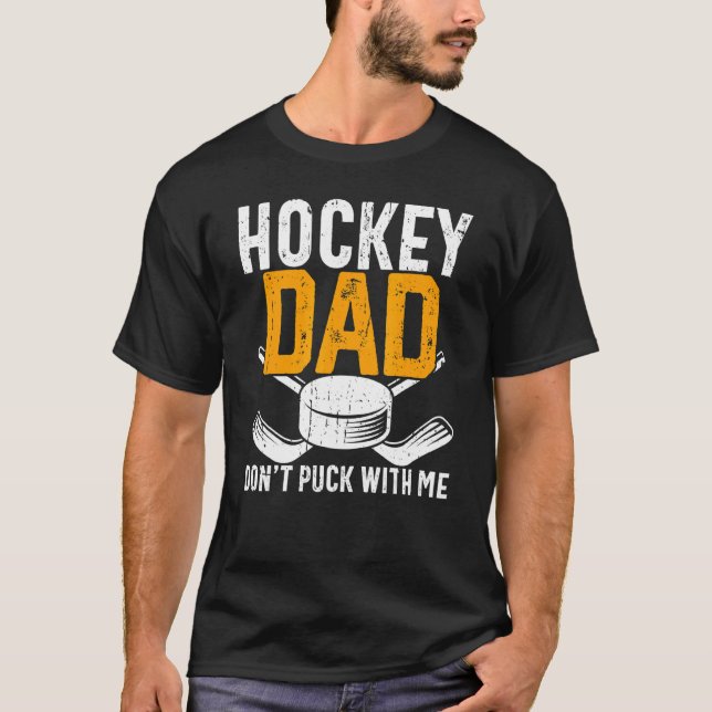 Manar Hockey Pappa knullar inte med mig Ice Hockey T Shirt (Framsida)