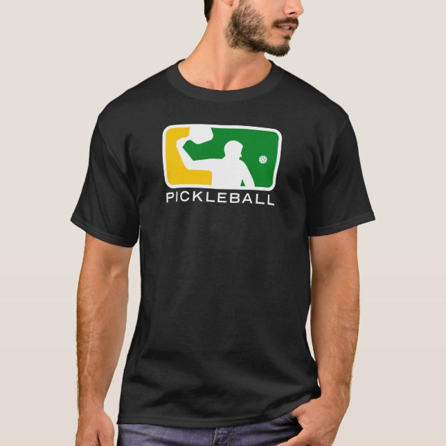Manar högre seriePickleball T-tröja (svarten) Tee (Framsida)