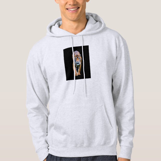Manar Hoodie Dubbla Sided Design Walking Tiger (Framsida)