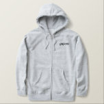 Manar Hoodie Groom Broderad Luvtröja<br><div class="desc">För Groom som visas är en Heather Grått hoodie som ska slappna av i. Svart broderad text på framsidan och baksidan.</div>