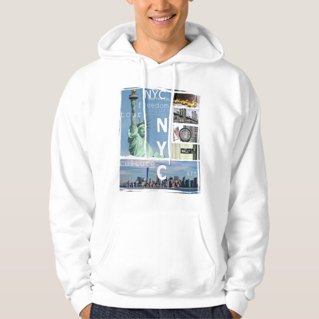 Manar Hoodies Nyc Brooklyn Bridge Manhattan Hoodie (Framsida)