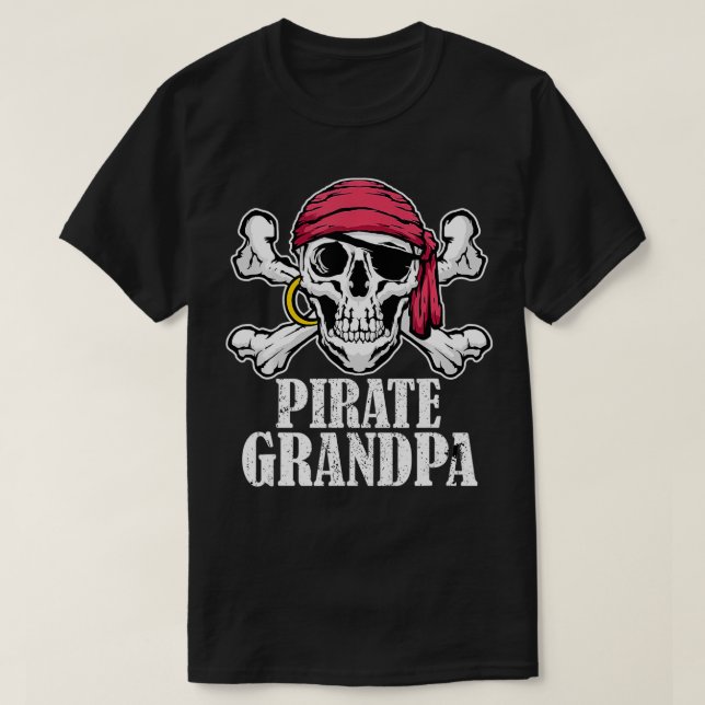 Manar Hosting Pirat Birthday Jolly Roger Party Pir T Shirt (Design framsida)