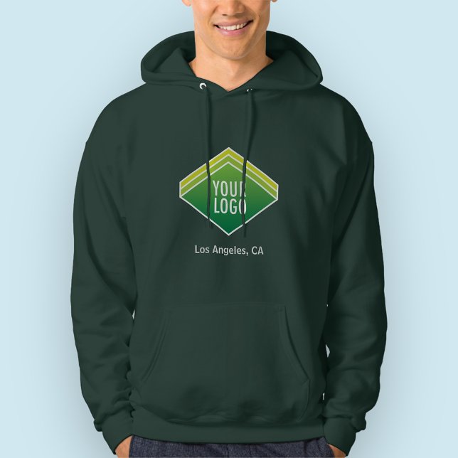 Manar-hovad sötskjorta med Anpassningsbarnas Logot Sweatshirt Med Luva (MISOOK Men’s Green Hoodie with Logo)