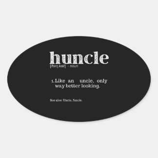 Manar Huncle Definition, som ett onaturligt sätt Ovalt Klistermärke