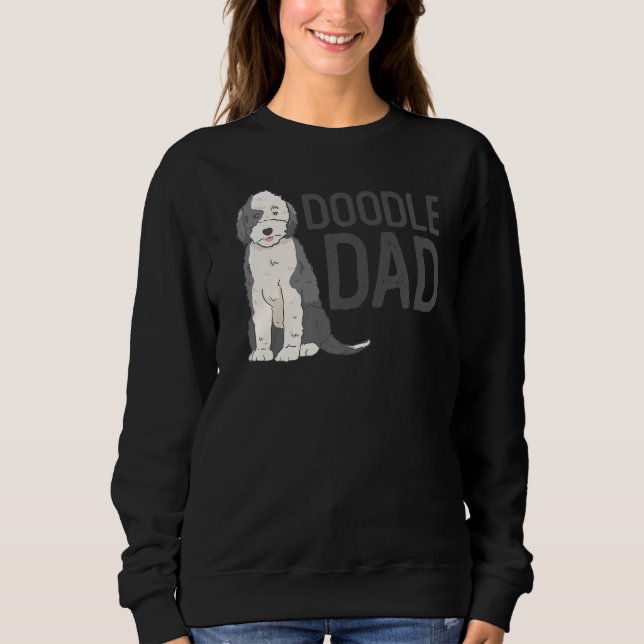Manar Hund Doodle Pappa Sheepadoodle T Shirt (Framsida)