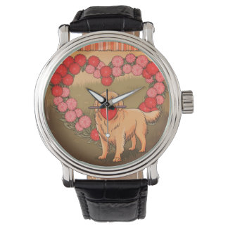 Manar Hund Heart Valentine Watch Armbandsur