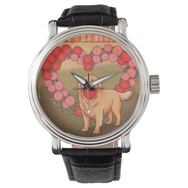 Manar Hund Heart Valentine Watch Armbandsur (Framsida)