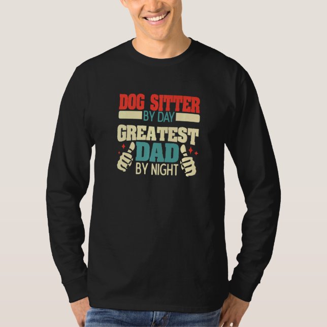 Manar Hund-plats per dag Underbarare Pappa per nat T Shirt (Framsida)