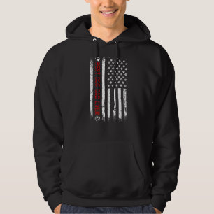 Manar Hund Vintage USA flagga bästa Hund Pappa Ald Hoodie