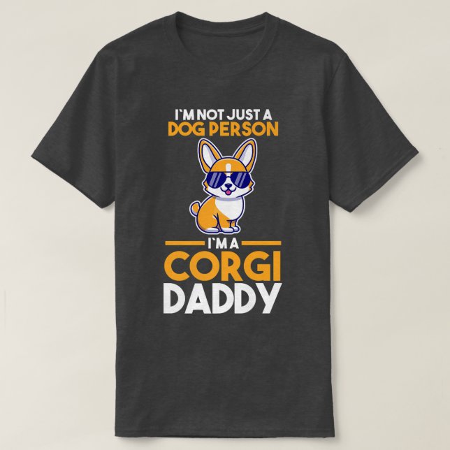 Manar Hundägare Corgi pappa  T Shirt (Design framsida)