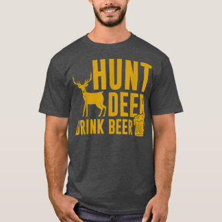Manar Hunt Hjort Drink Beer Funny Hunter T Shirt