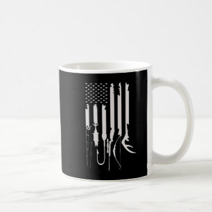Manar Hunting Fishing USA flagga American ThLED De Kaffemugg